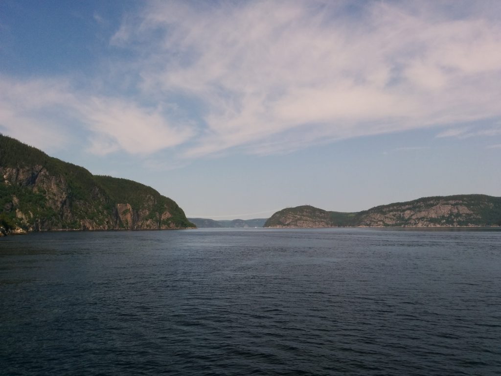 Entering Saguenay Fjord