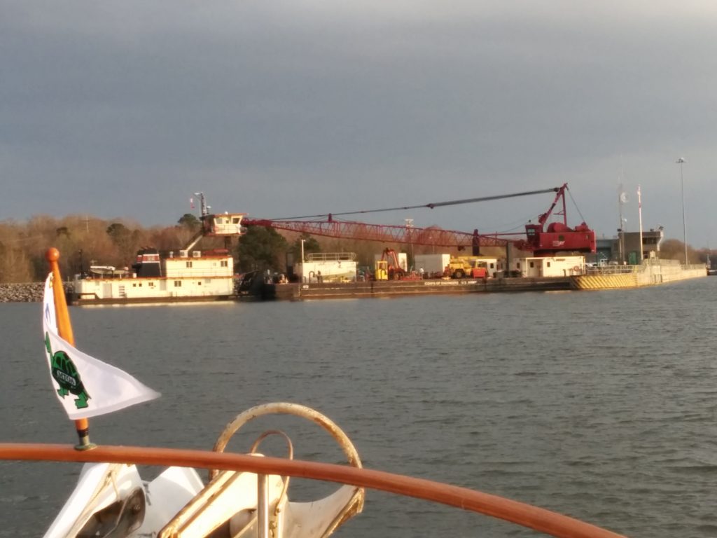 Work Barge at Fulton Lock